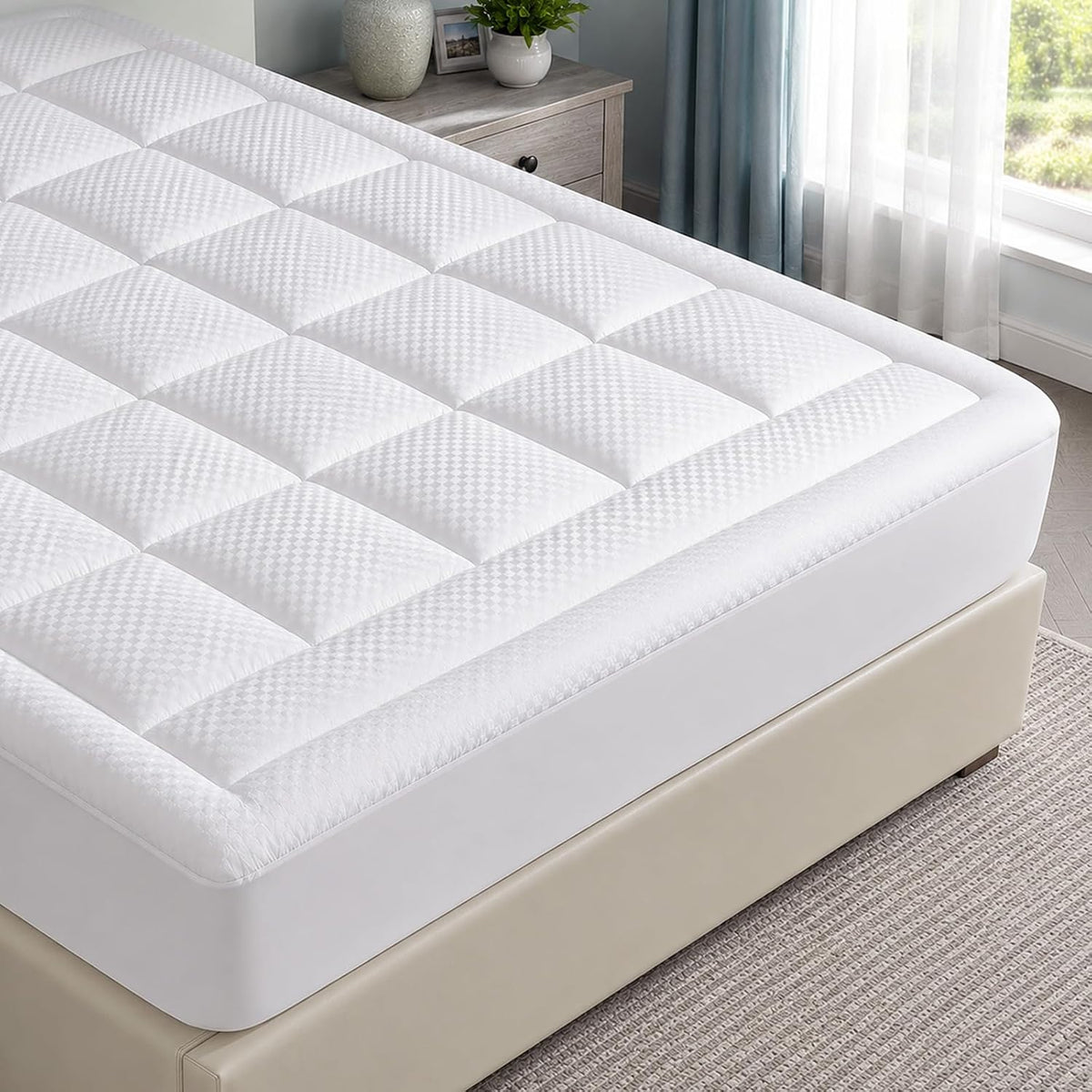 Full Mattress Pad Pillow Top, Deep Pocket Mattress Cover