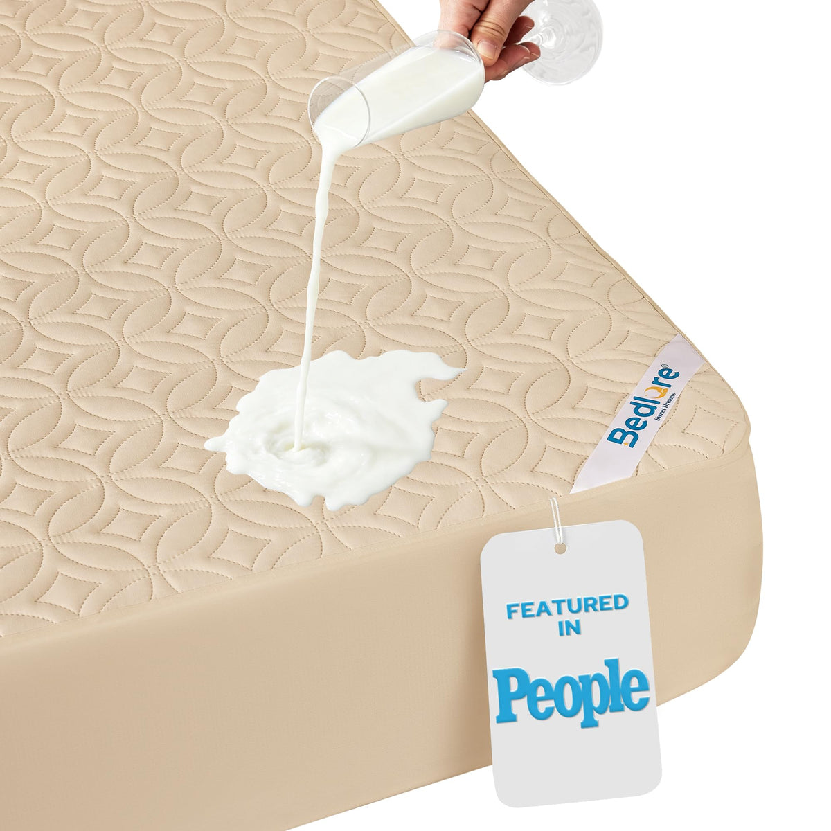 BEDLORE Waterproof Mattress Protector, King Size Mattress Pad