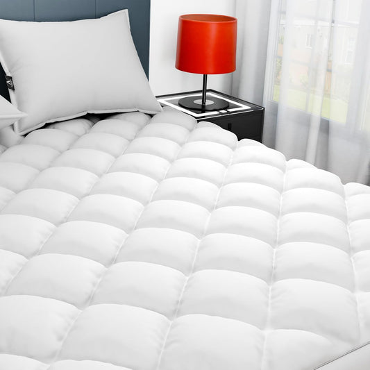 Sunflower Queen Mattress Pad, Cotton Mattress Cover Protector, Thick