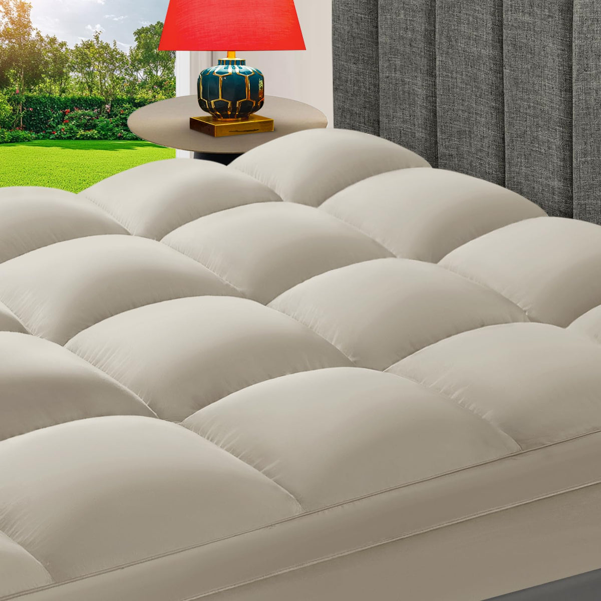 King Mattress Topper, 900 GSM High-Fill Design, Fuller & Plusher Feel