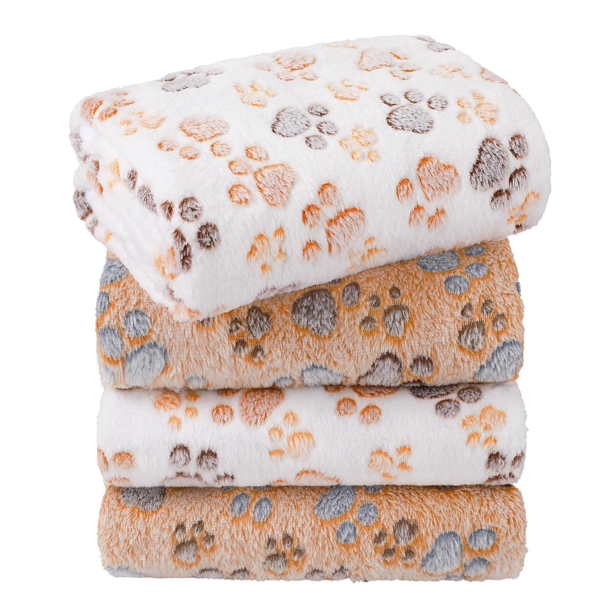 LINENLUX Dog Blankets 3-Pack, Super Soft Fluffy Fleece Pet Throw Warm