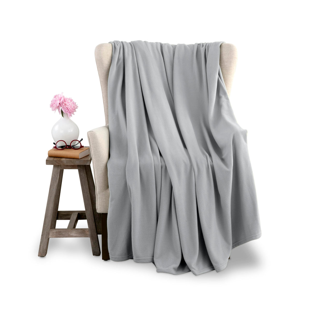 Microfleece Queen Size Blanket | Supersoft Lightweight Throw Blanket | All-Season Comfort | Navy
