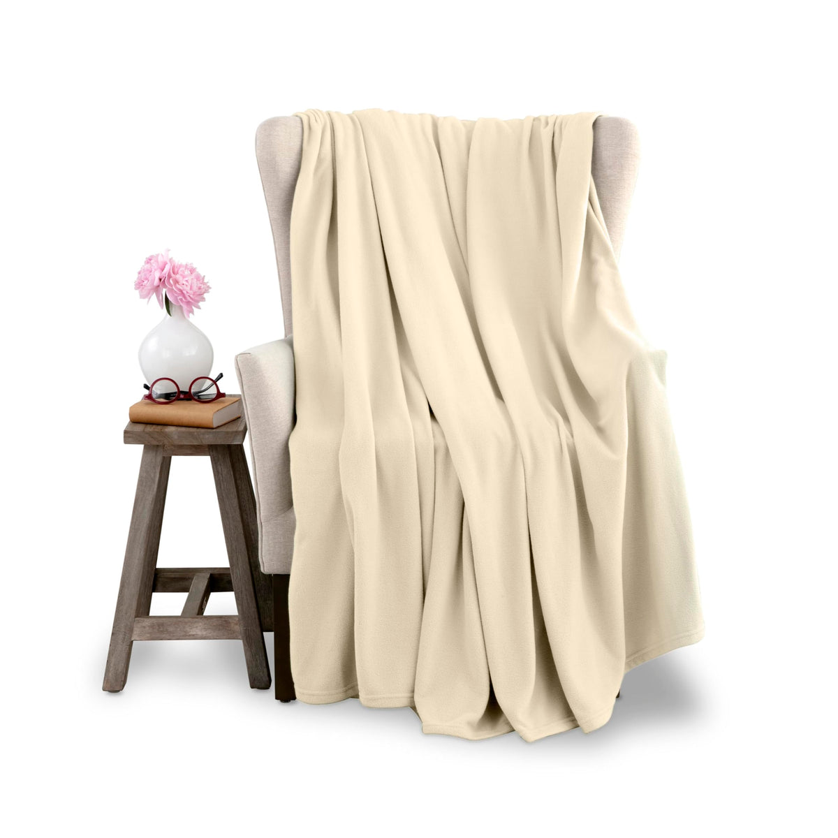 Microfleece Queen Size Blanket | Supersoft Lightweight Throw Blanket | All-Season Comfort | Navy