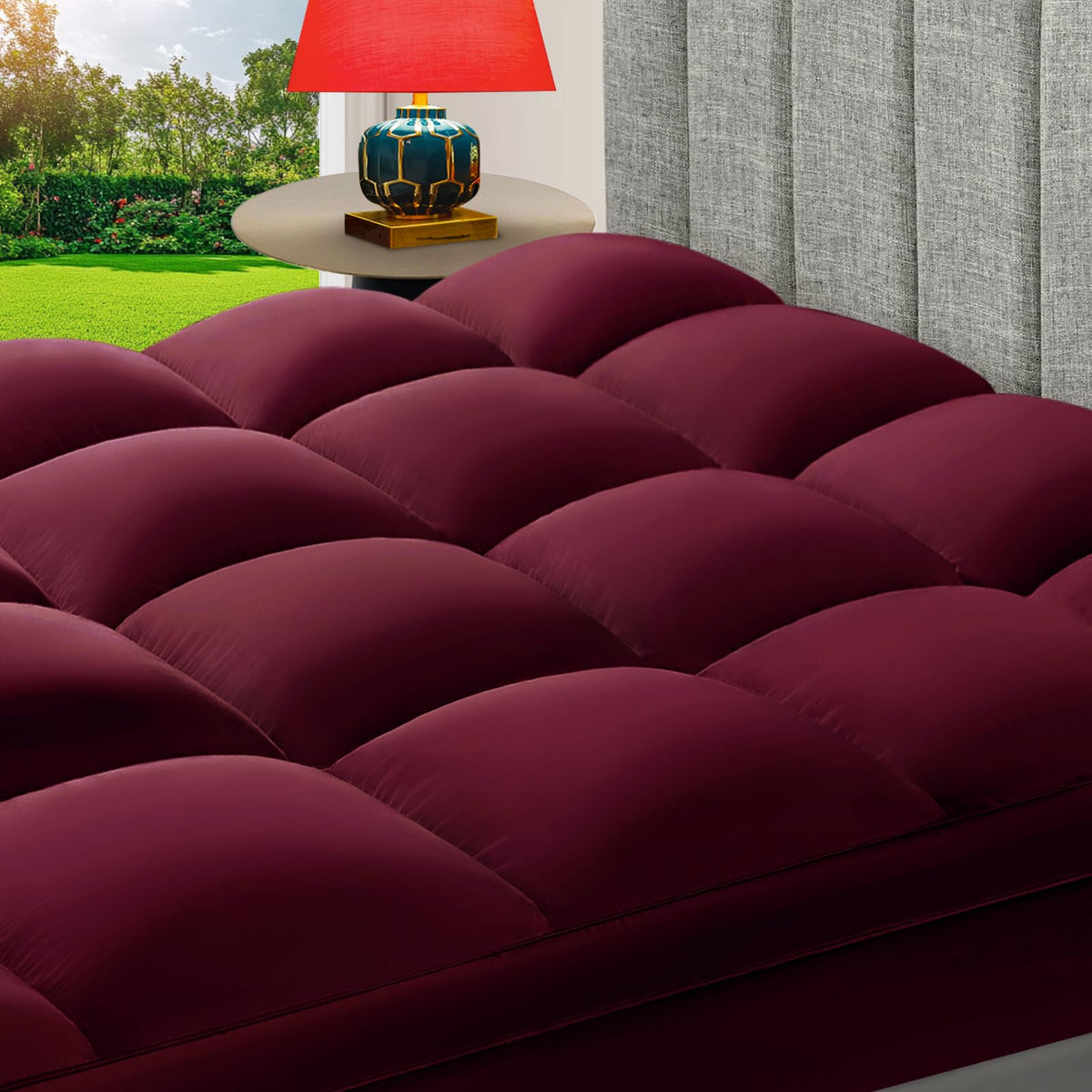 King Mattress Topper, 900 GSM High-Fill Design, Fuller & Plusher Feel