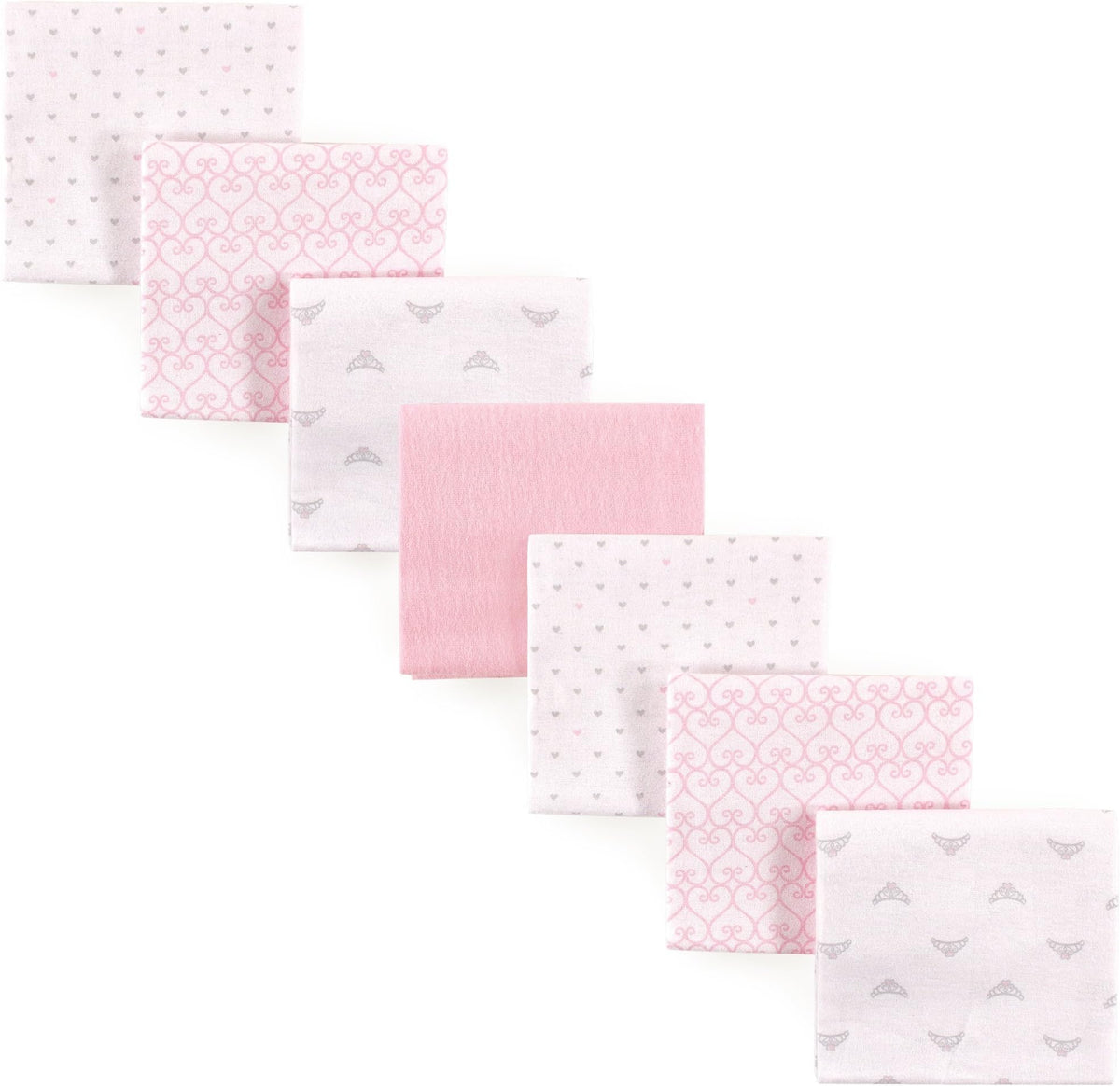 Luvable Friends Unisex Baby Cotton Flannel Receiving Blankets, Basic Elephant 7-Pack, One Size