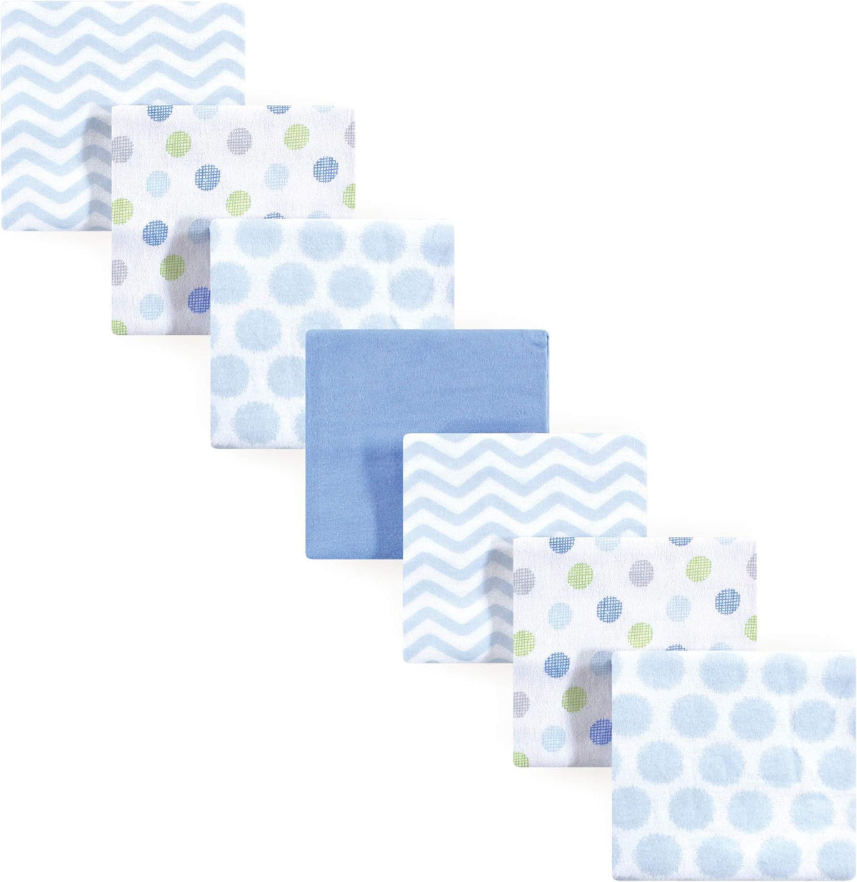 Luvable Friends Unisex Baby Cotton Flannel Receiving Blankets, Basic Elephant 7-Pack, One Size