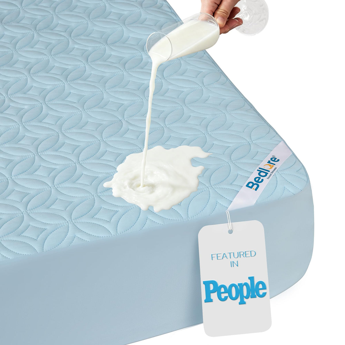 BEDLORE Waterproof Mattress Protector, King Size Mattress Pad