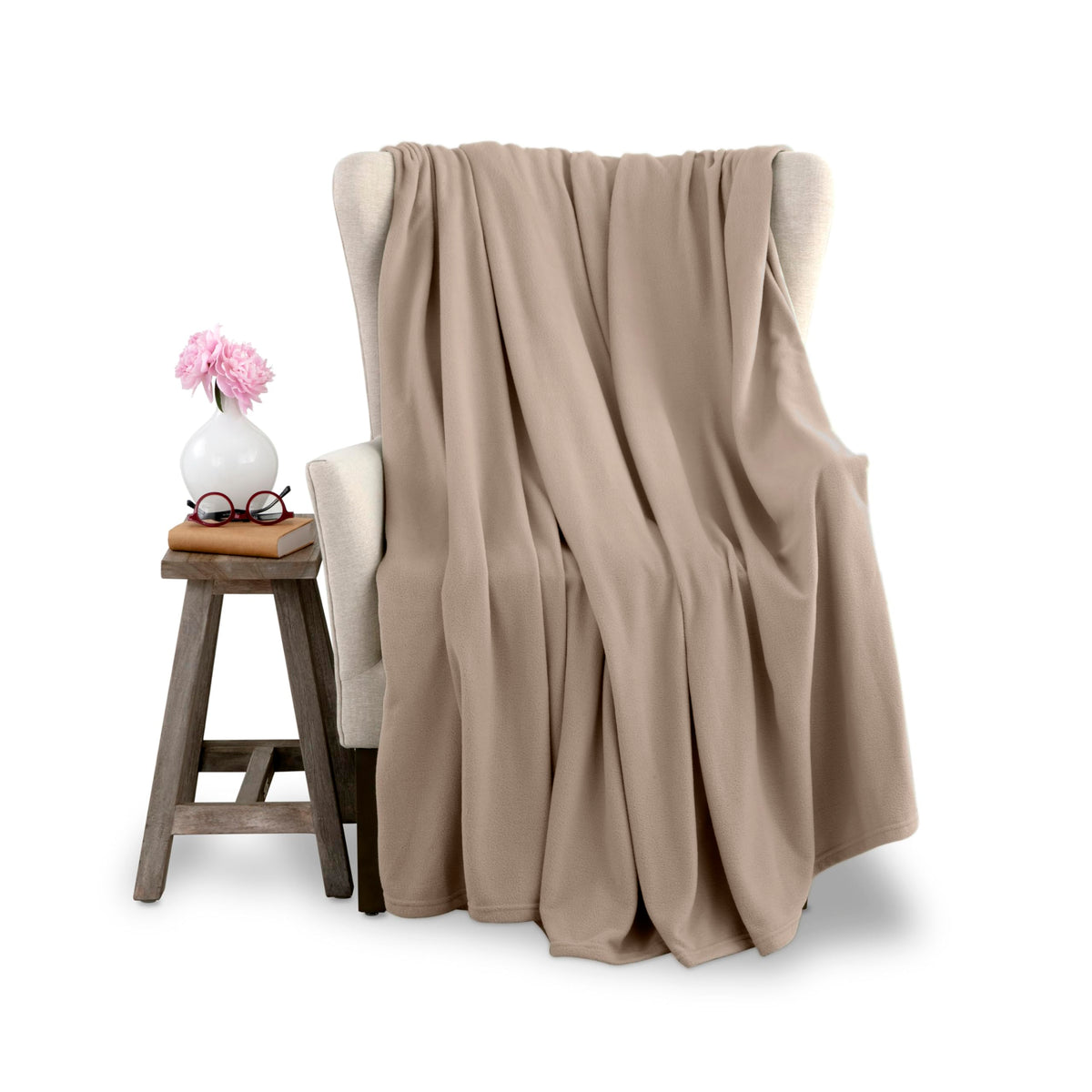 Microfleece Queen Size Blanket | Supersoft Lightweight Throw Blanket | All-Season Comfort | Navy