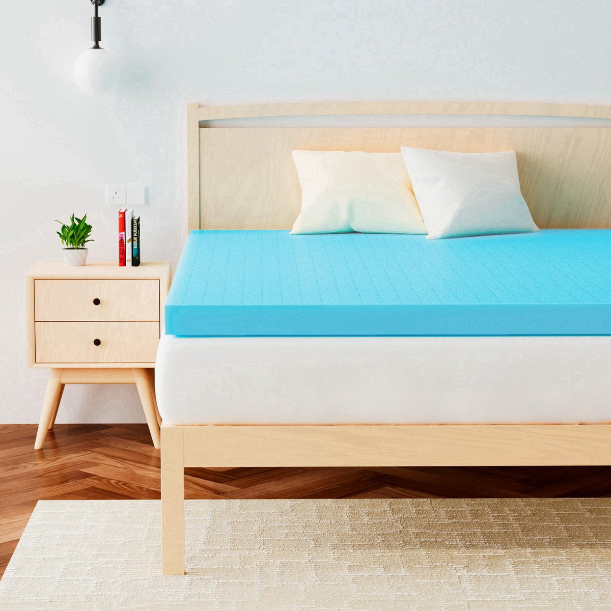 Airensky Full Size Memory Foam Mattress Topper, Cooling Gel High Density