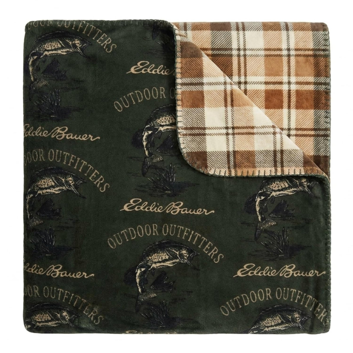Eddie Bauer - Soft Reversible Throw Blanket for Bed & Couch, 60 x 70