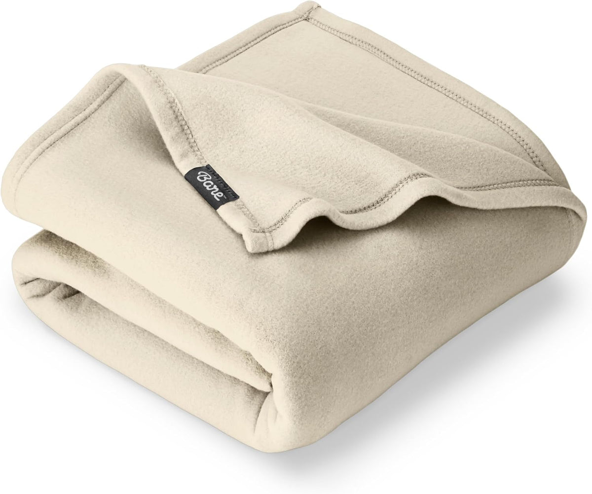 Bare Home Polar Fleece Blanket (Twin/Twin XL, Oyster)