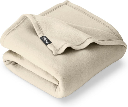 Bare Home Polar Fleece Blanket (Twin/Twin XL, Oyster)
