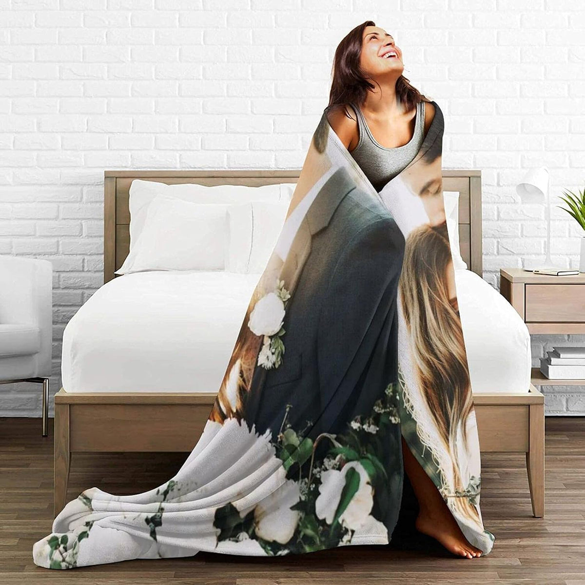 QETXVI Custom Blanket with Photos, USA Made 40"x 50"