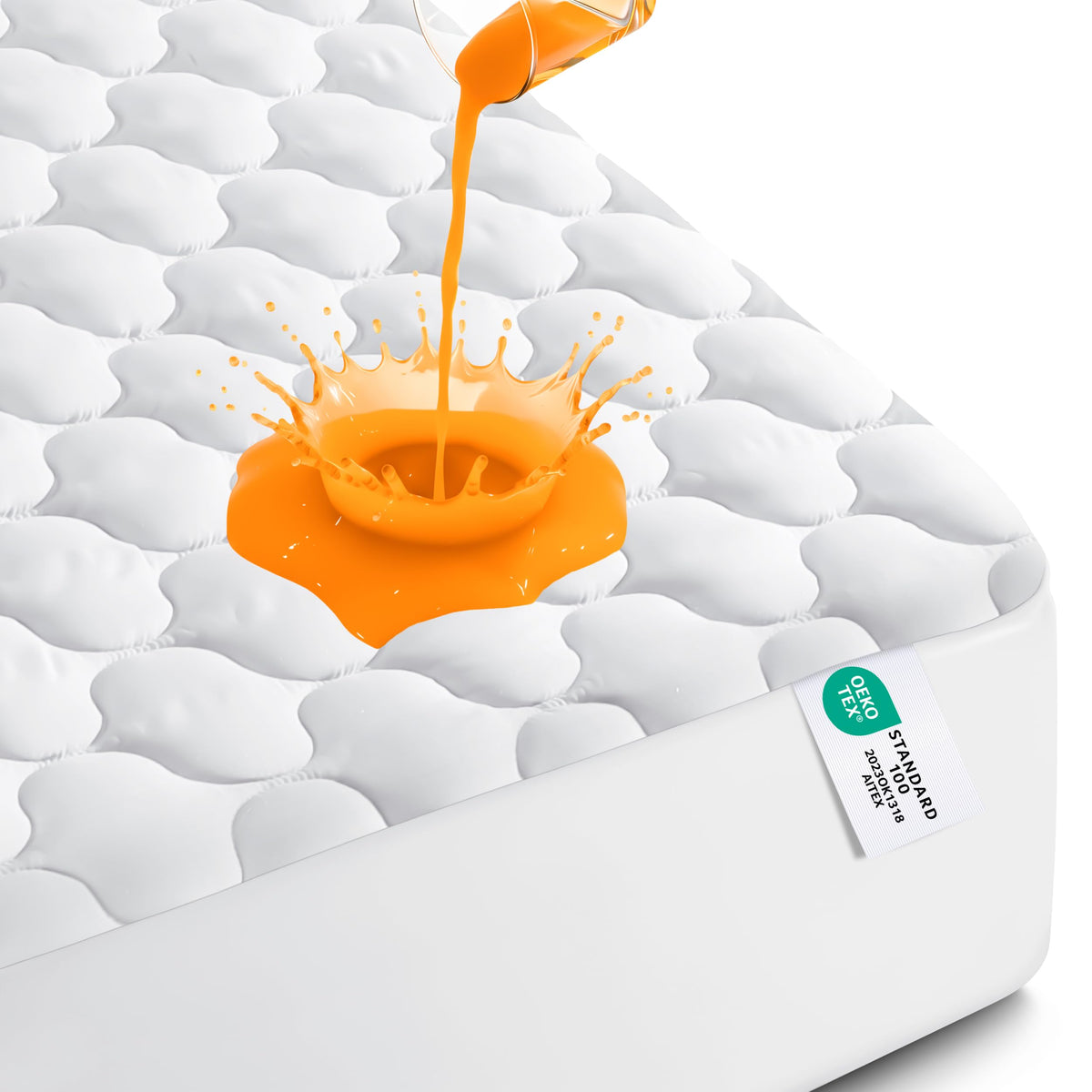Waterproof Queen Mattress Protector, Mattress Pad fits Upto 16" Deep Pocket
