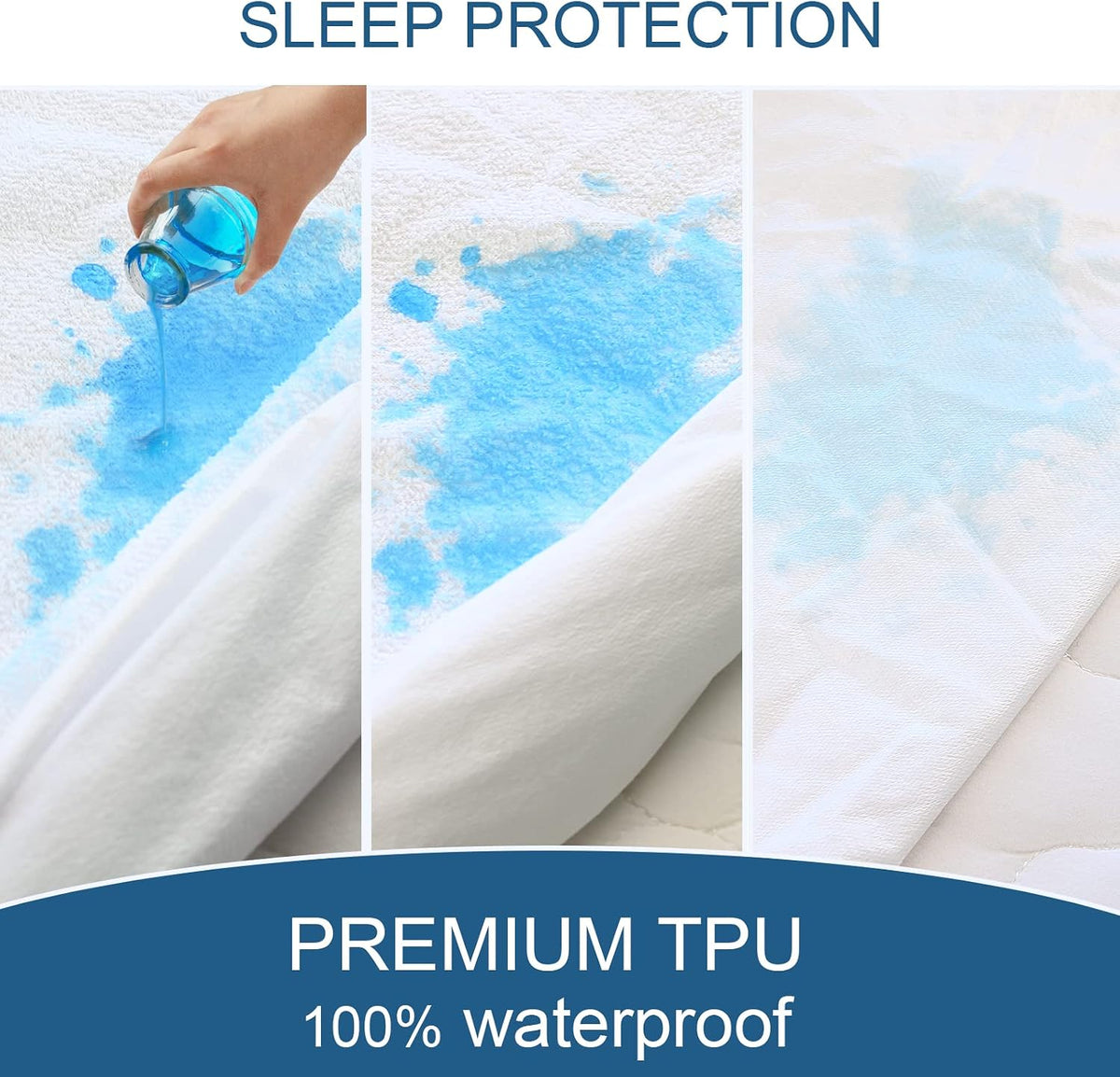 Queen Size Mattress Protector Waterproof,Absorbent Fitted Sheet