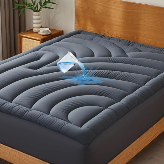 Waterproof Mattress Pad Queen, Quilted Fitted Queen Mattress Protector