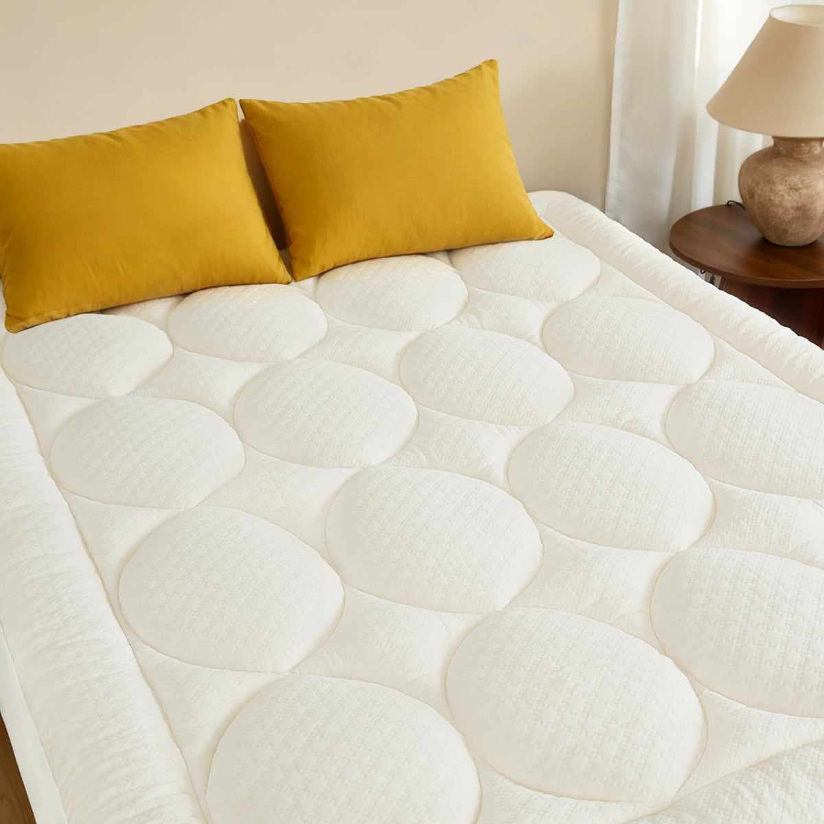 BEDLORE Queen Mattress Pad Cover, Cooling Bamboo Viscose Mattress Topper