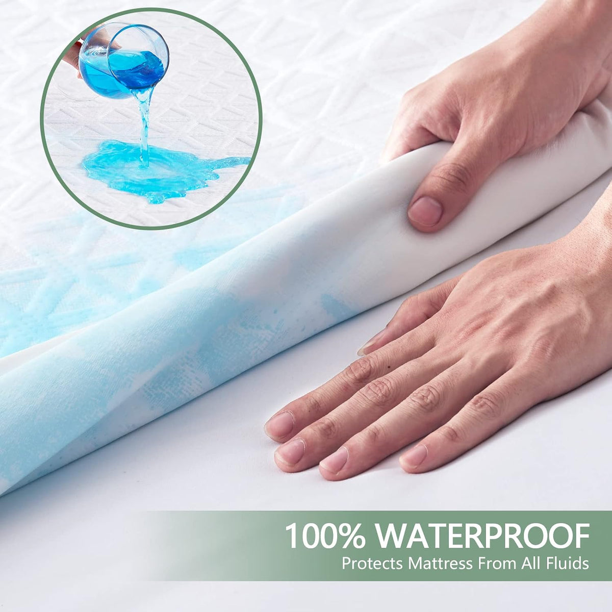 Premium Waterproof Mattress Protector Full Size, Noiseless Deep Pocket