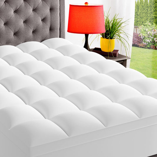 ELEMUSE Queen Mattress Topper, Extra Thick Pillow Top Mattress Pad Cover