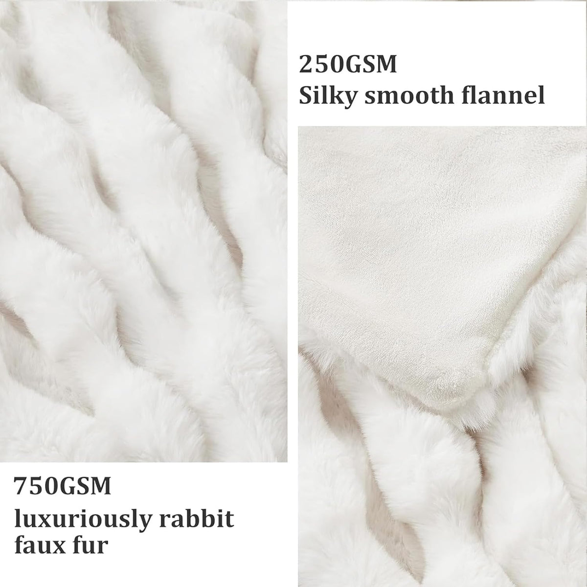 Faux Fur Throw Blanket for Couch, 1000 GSM Cozy Fuzzy Fluffy Soft Plush Thick Bubble Sherpa Blanket for Sofa Bedroom Living Room, Mothers Day Birthday Gifts for Women Home Decor