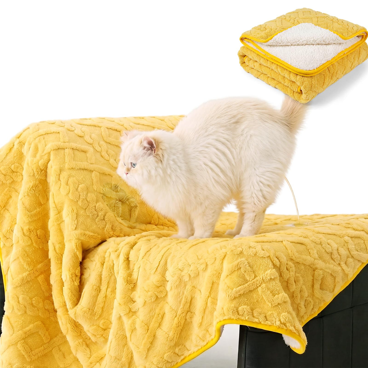 Allroaring Dog Calming Blanket, Waterproof Pet Blankets for Couch Cage Bed