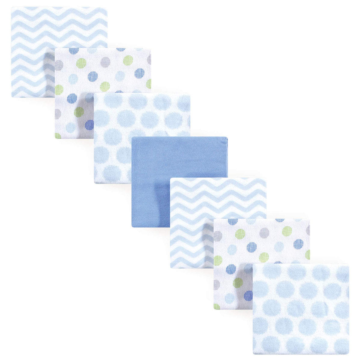 Luvable Friends Unisex Baby Cotton Flannel Receiving Blankets, Basic Elephant 7-Pack, One Size