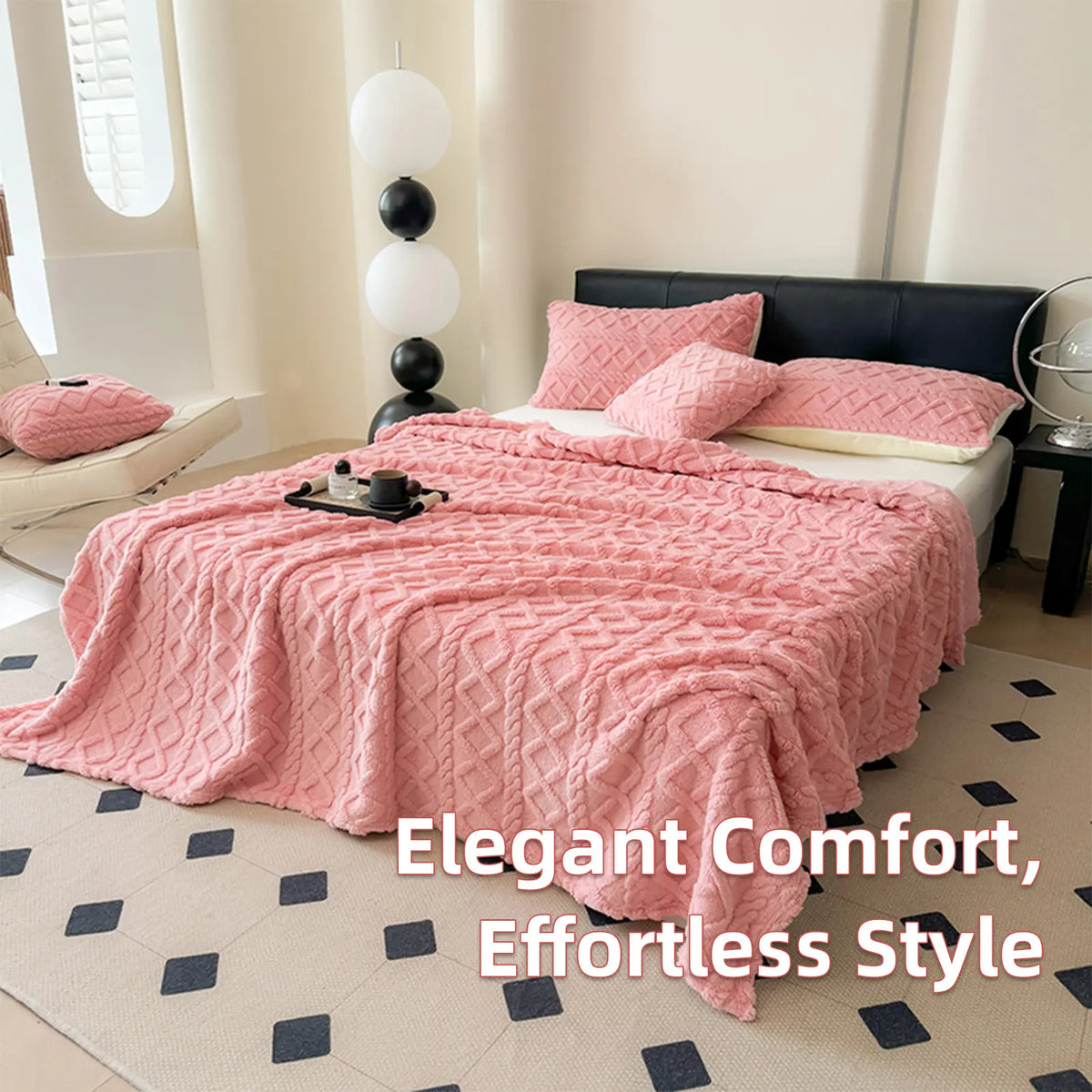 【FallPickDeals 】ROSEKIND Taffeta 3D Diamond Blanket, Non Pilling, Breathable Blanket , Air Conditioning Naps, Car Use All Season Bedding Throw, Bedroom Decor,back to school,back to school shopping,home decor,sohochic