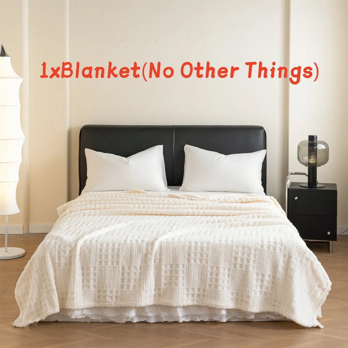 Taffeta Velvet Solid Color Waffle Jacquard Soft Warm Throw Bedroom Blanket, Cozy Throw Blankets, Moisture-Wicking, Cloud-Like Touch, Ideal for Naps, Cozy and Comfortable
