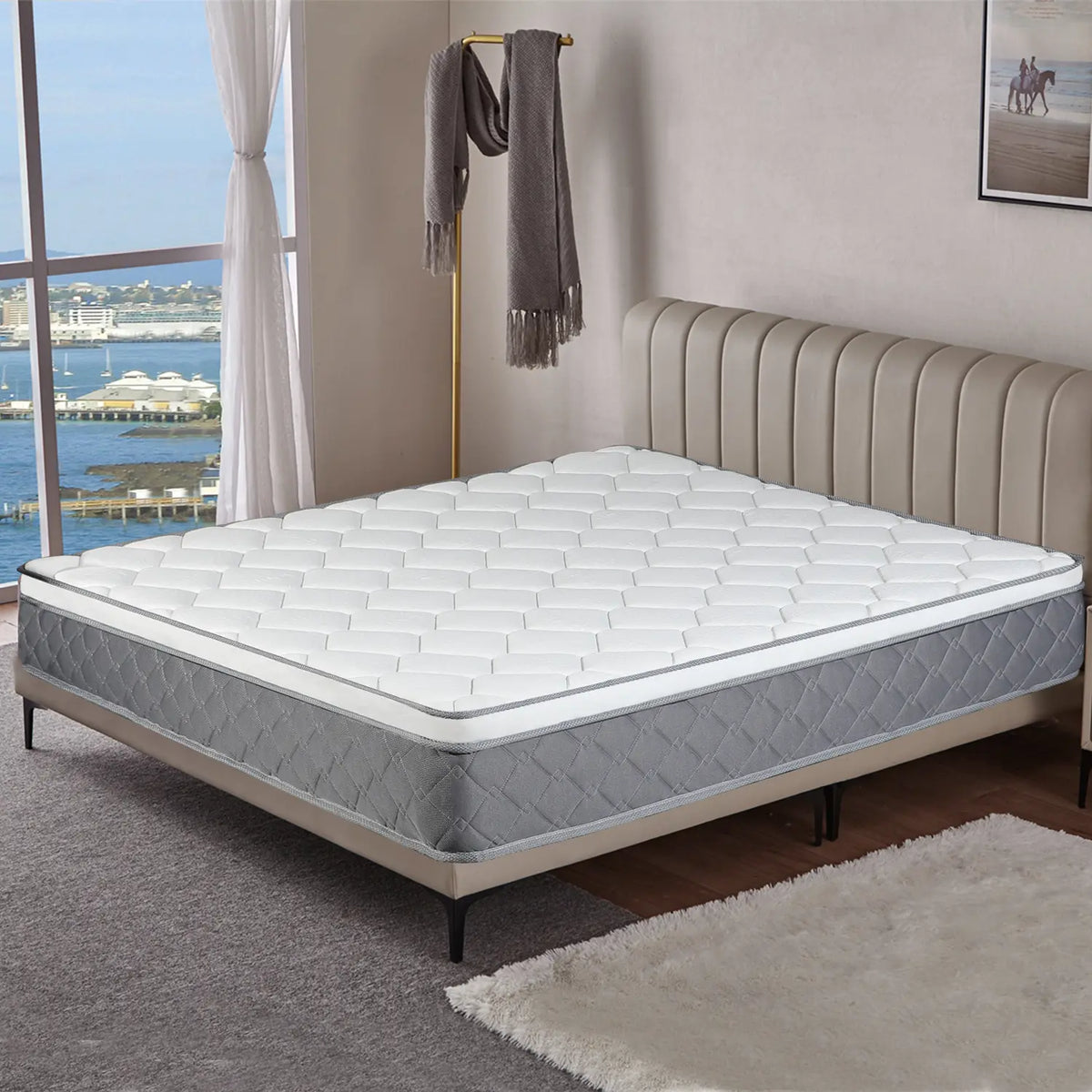 14 in Medium Firm Hybrid Premium Bed Mattress - Memory Foam, Pocket Spring, Motion Isolation, Multi-Size (Twin, Full, Queen, King) In-a-Box