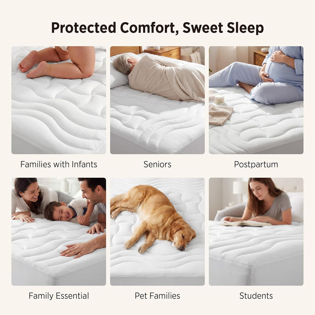 Bedsure Full Size Mattress Protector Waterproof with 8 Inches Deep Pocket