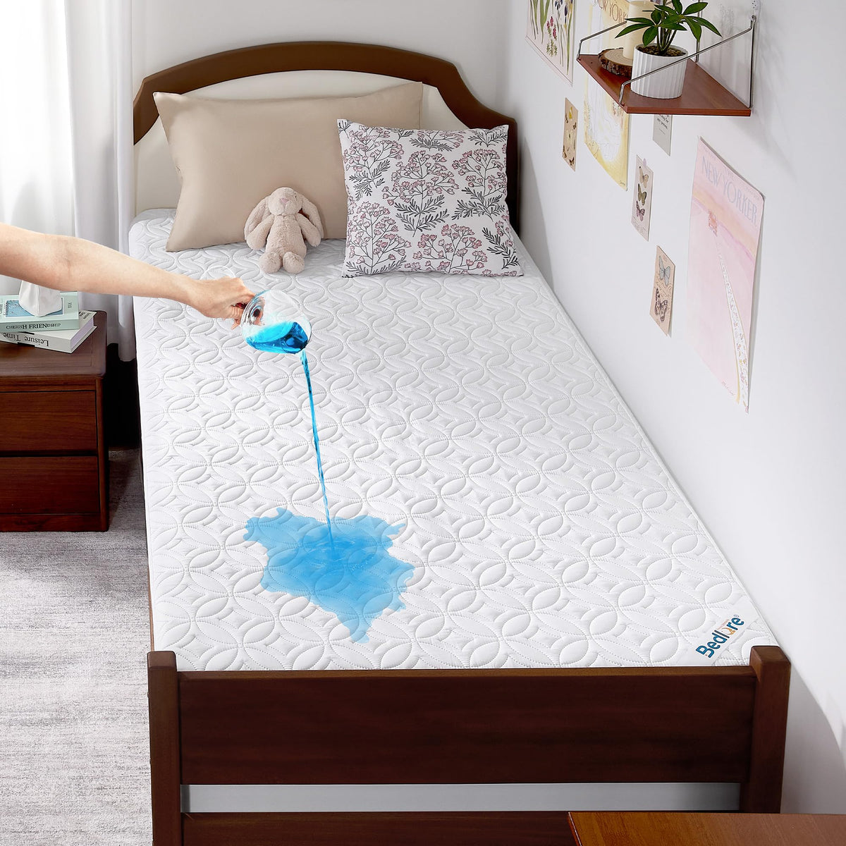 BEDLORE Waterproof Mattress Protector, King Size Mattress Pad