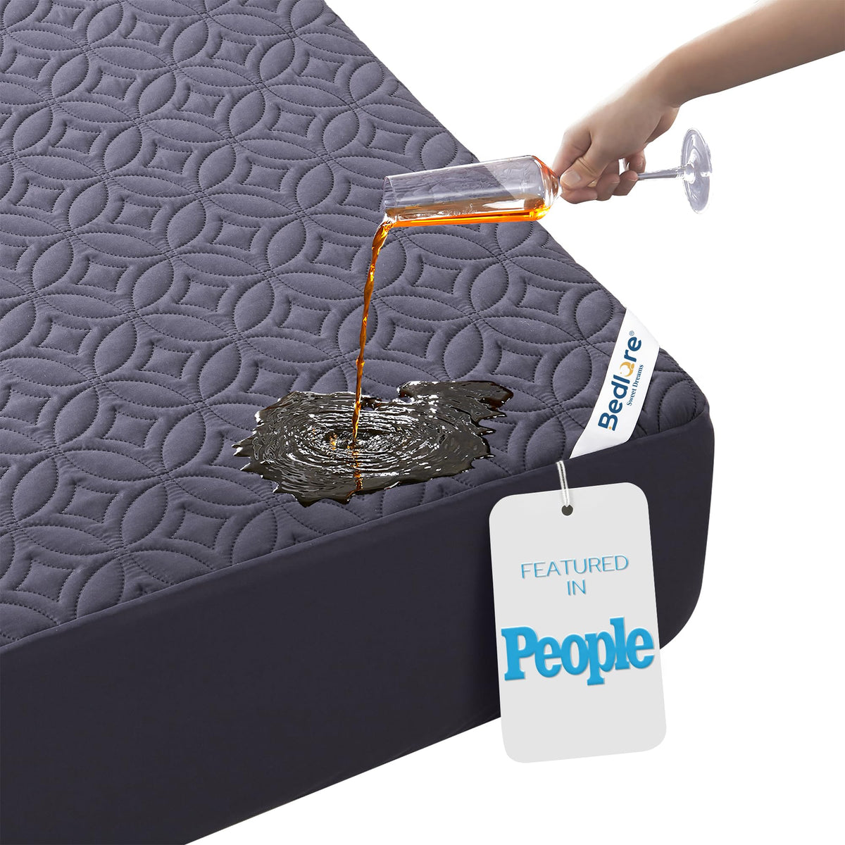BEDLORE Waterproof Mattress Protector, King Size Mattress Pad