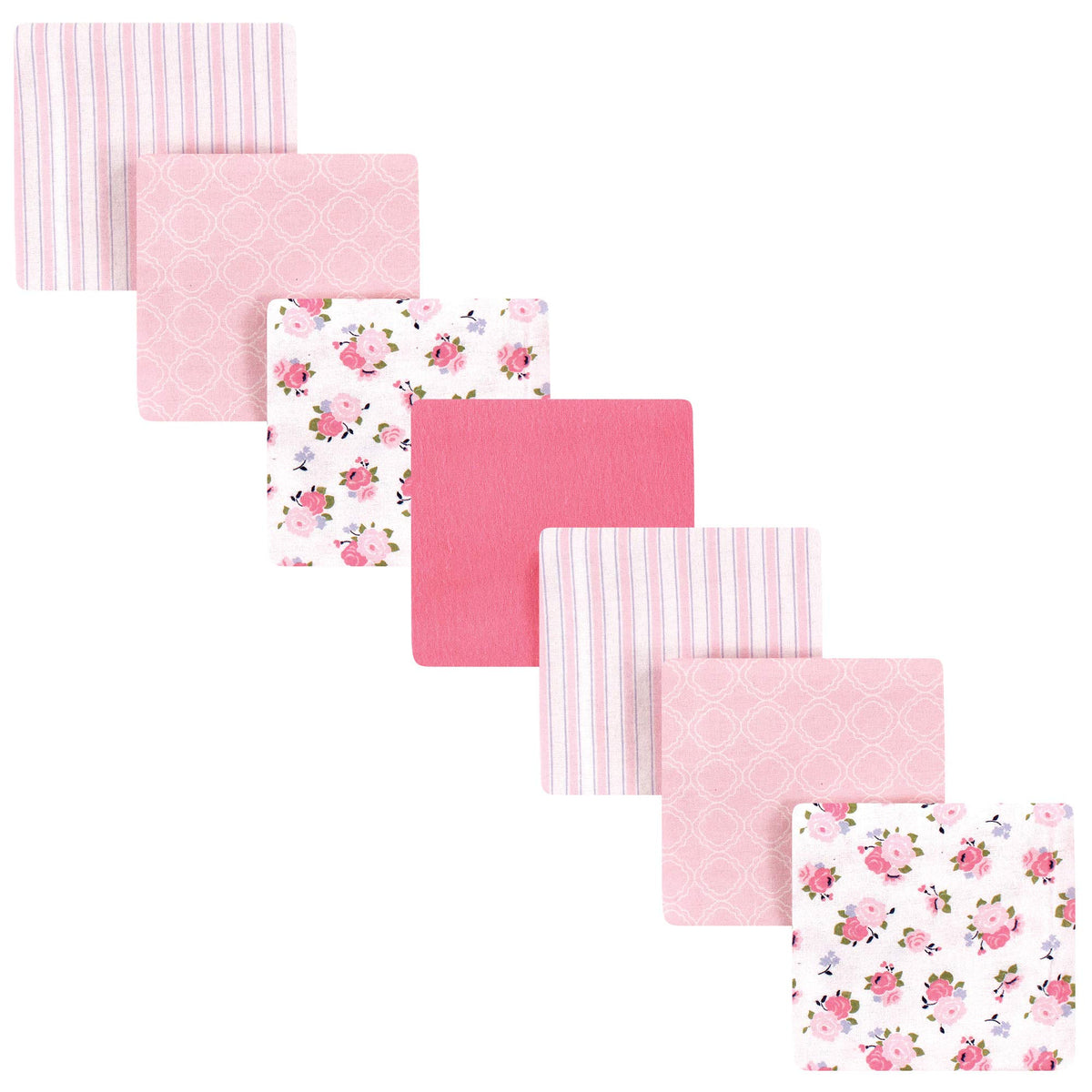 Luvable Friends Unisex Baby Cotton Flannel Receiving Blankets, Basic Elephant 7-Pack, One Size