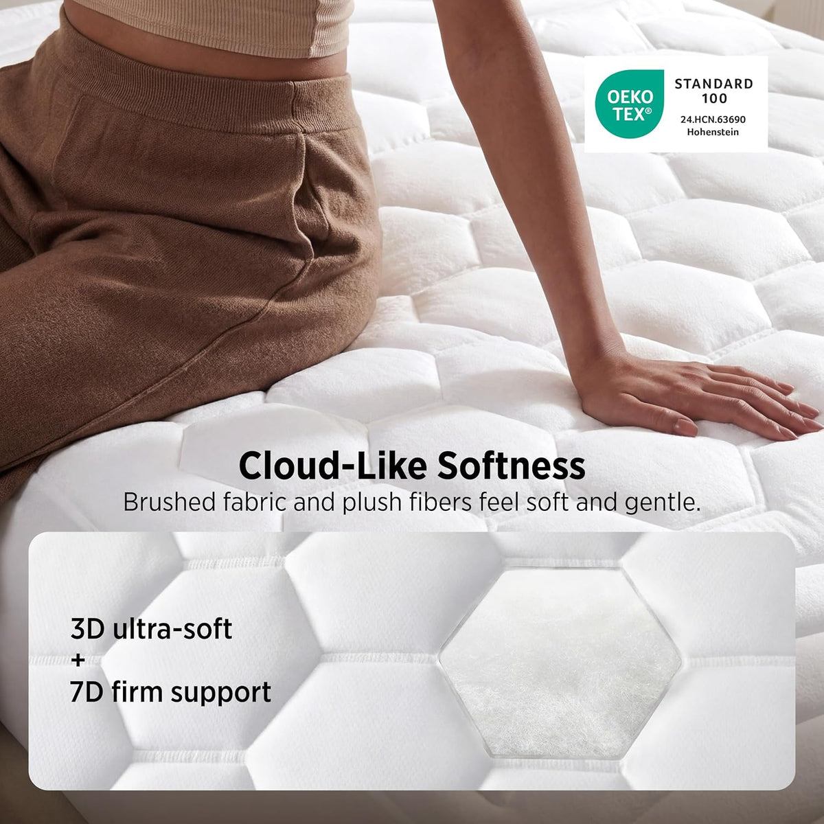 Bedsure Queen Mattress Pad, Mattress Topper with 8-21 Inches Deep Pocket