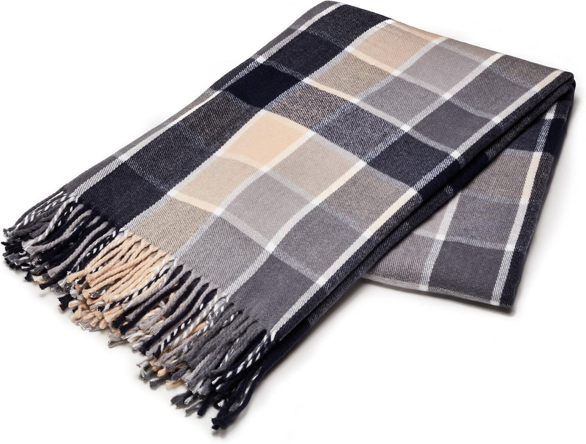 Arus Acrylic Highlands Collection Queen Size Throw Blanket Blue, 60x80