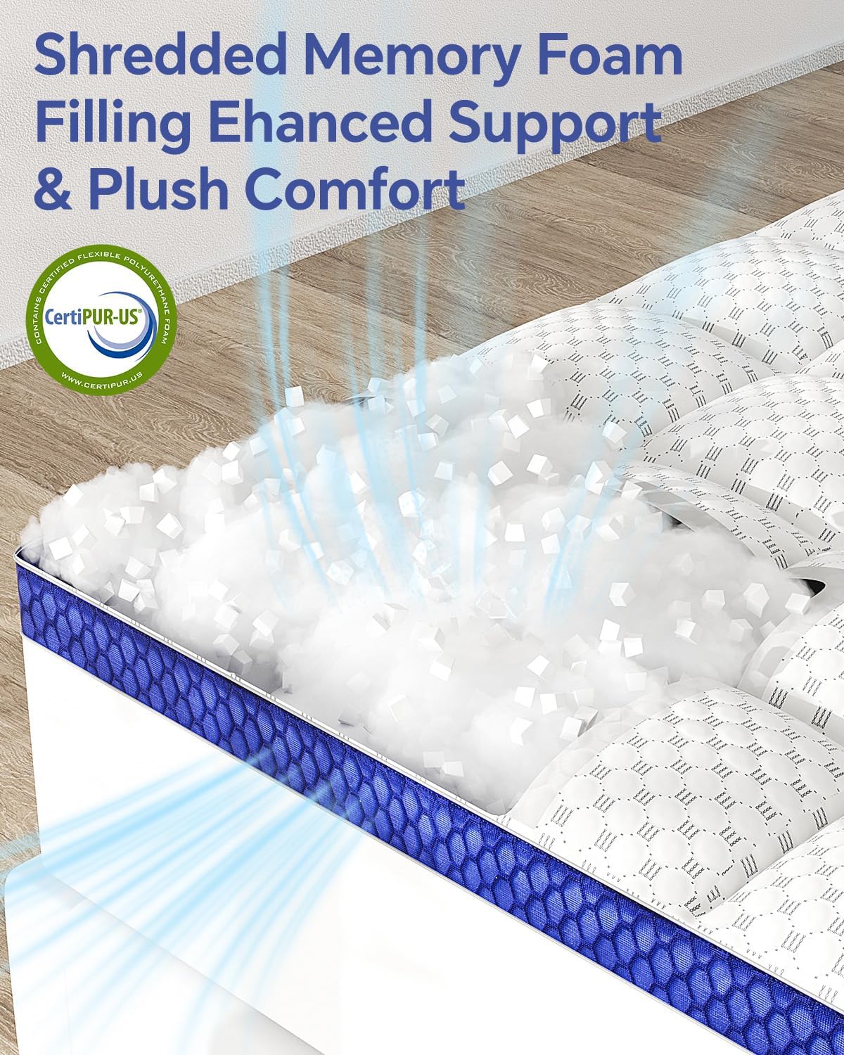 BEDELITE King Mattress Topper, Pillow Top Mattress Pad Bed Cover 2 Inch