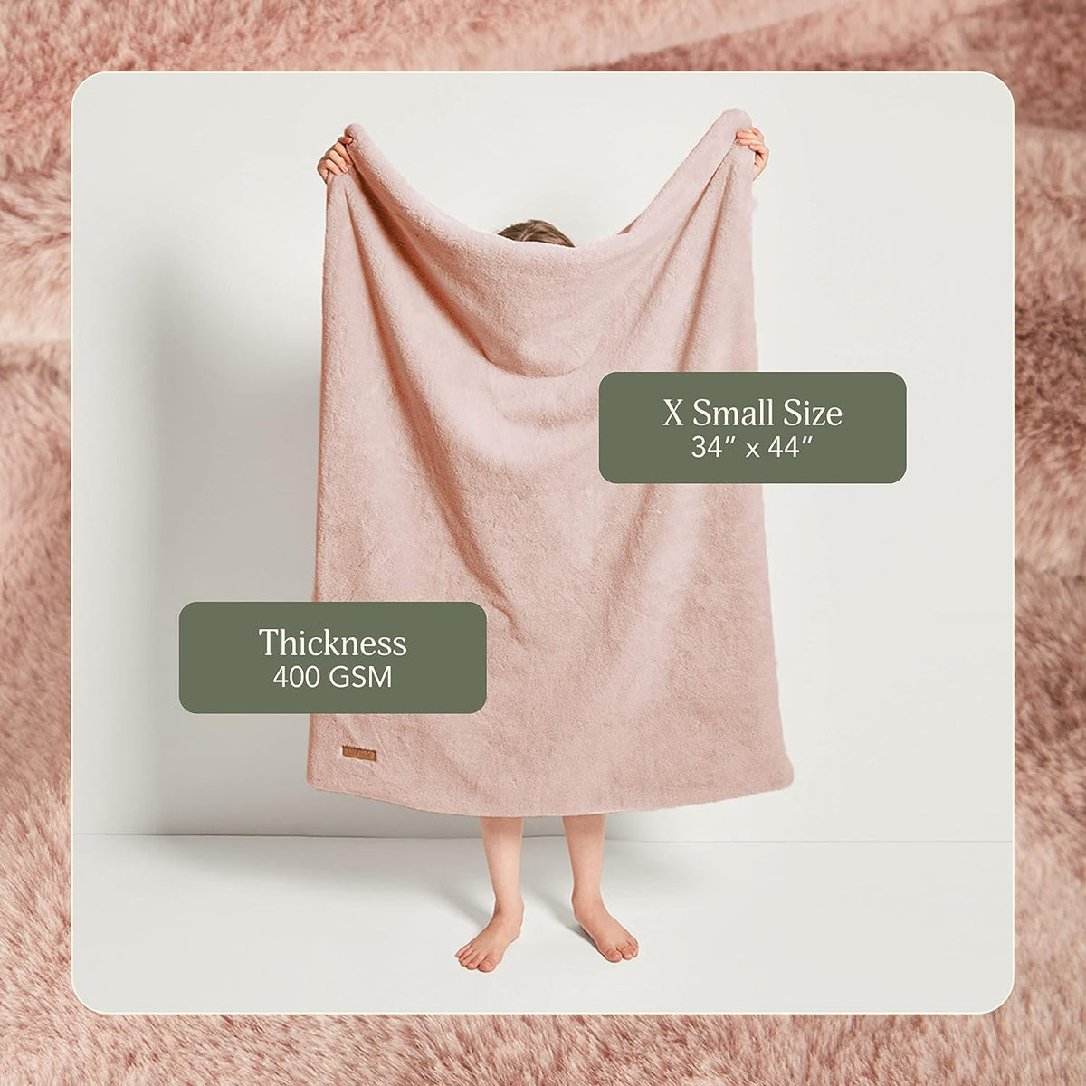 UnHide Lil' Marsh Faux Fur Blanket, Lightweight, Soft Throw Blanket