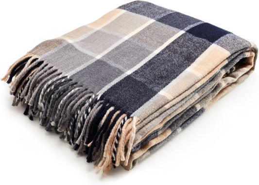 Arus Acrylic Highlands Collection Queen Size Throw Blanket Blue, 60x80