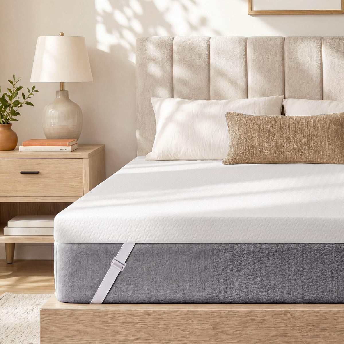 Czpalo 3 Inch Quenn Size Cooling Gel Memory Foam Mattress Topper