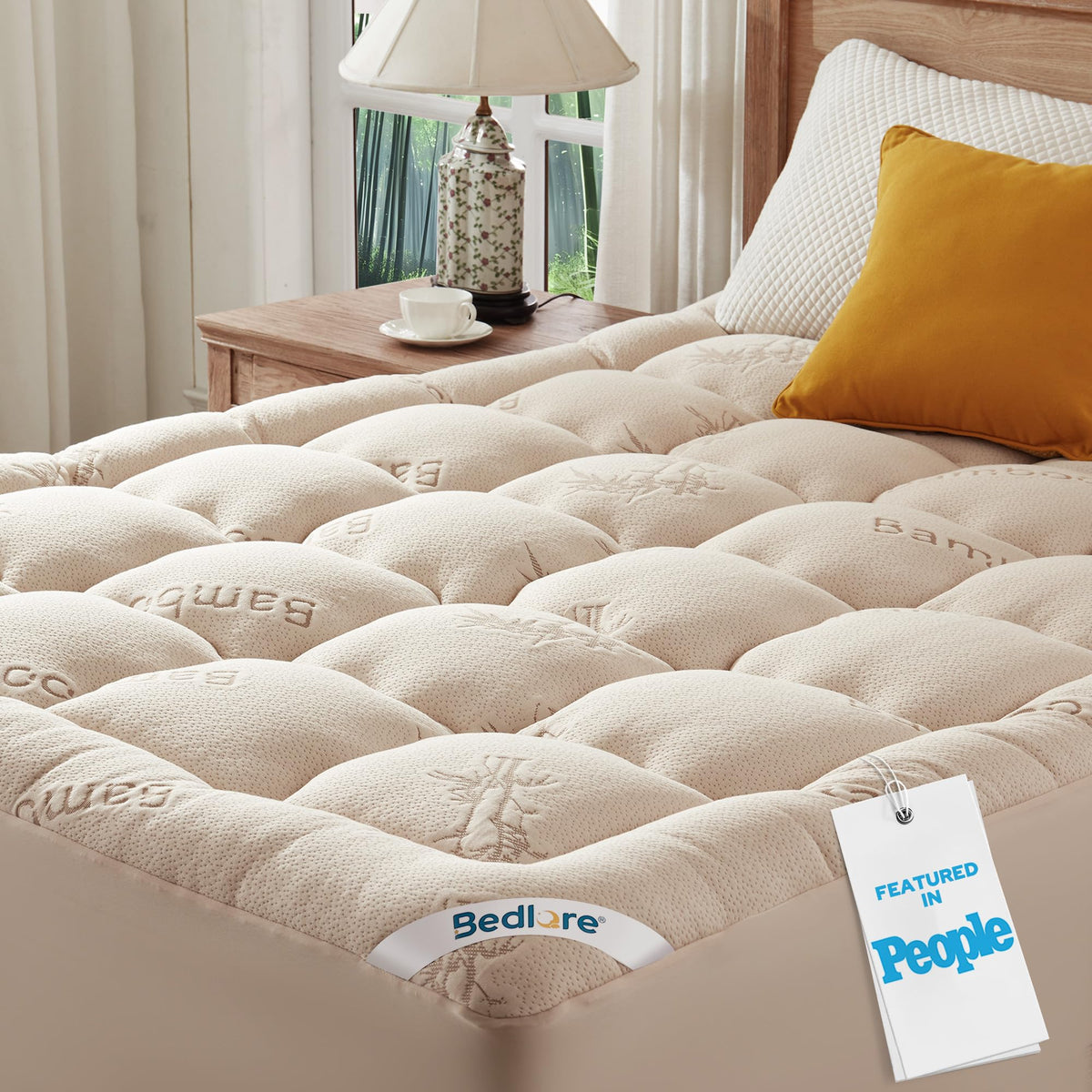 BEDLORE King Mattress Topper, Thick Soft Pillow Top Bed Topper