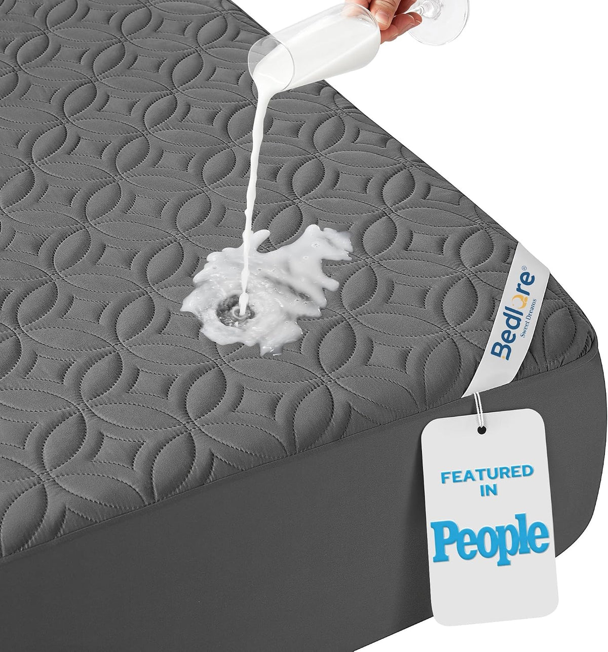 BEDLORE Waterproof Mattress Protector, King Size Mattress Pad