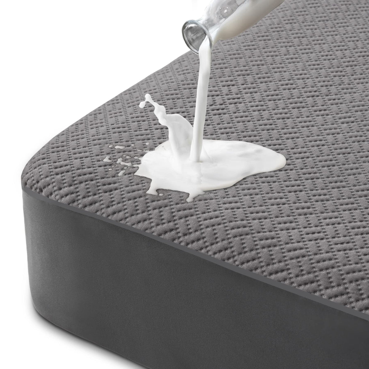 Hanherry 100% Waterproof Mattress Protector King Size, Mattress Cover 3D Air Fabric Cooling Mattress Pad Cover Smooth Soft Breathable Noiseless, 8''-21'' Deep Pocket