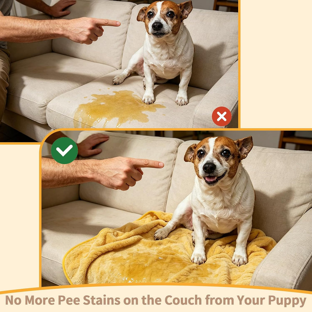 Allroaring Dog Calming Blanket, Waterproof Pet Blankets for Couch Cage Bed