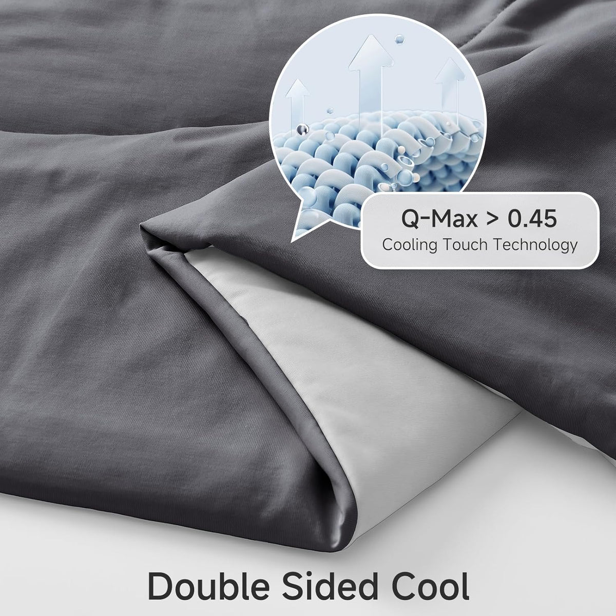 HOMFINE Cooling Comforter for Hot Sleepers Queen, Gray 90"x90"