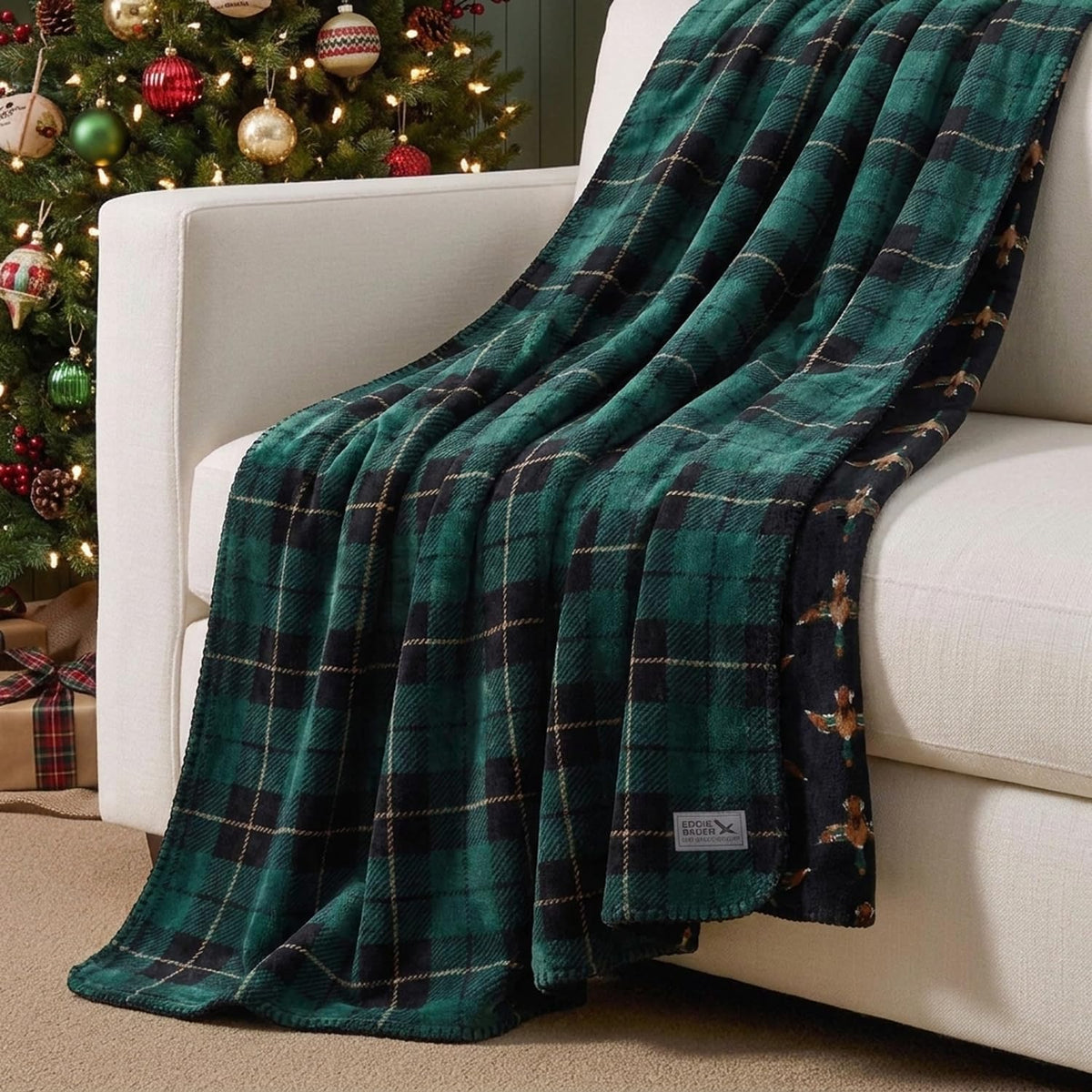 Eddie Bauer - Soft Reversible Throw Blanket for Bed & Couch, 60 x 70