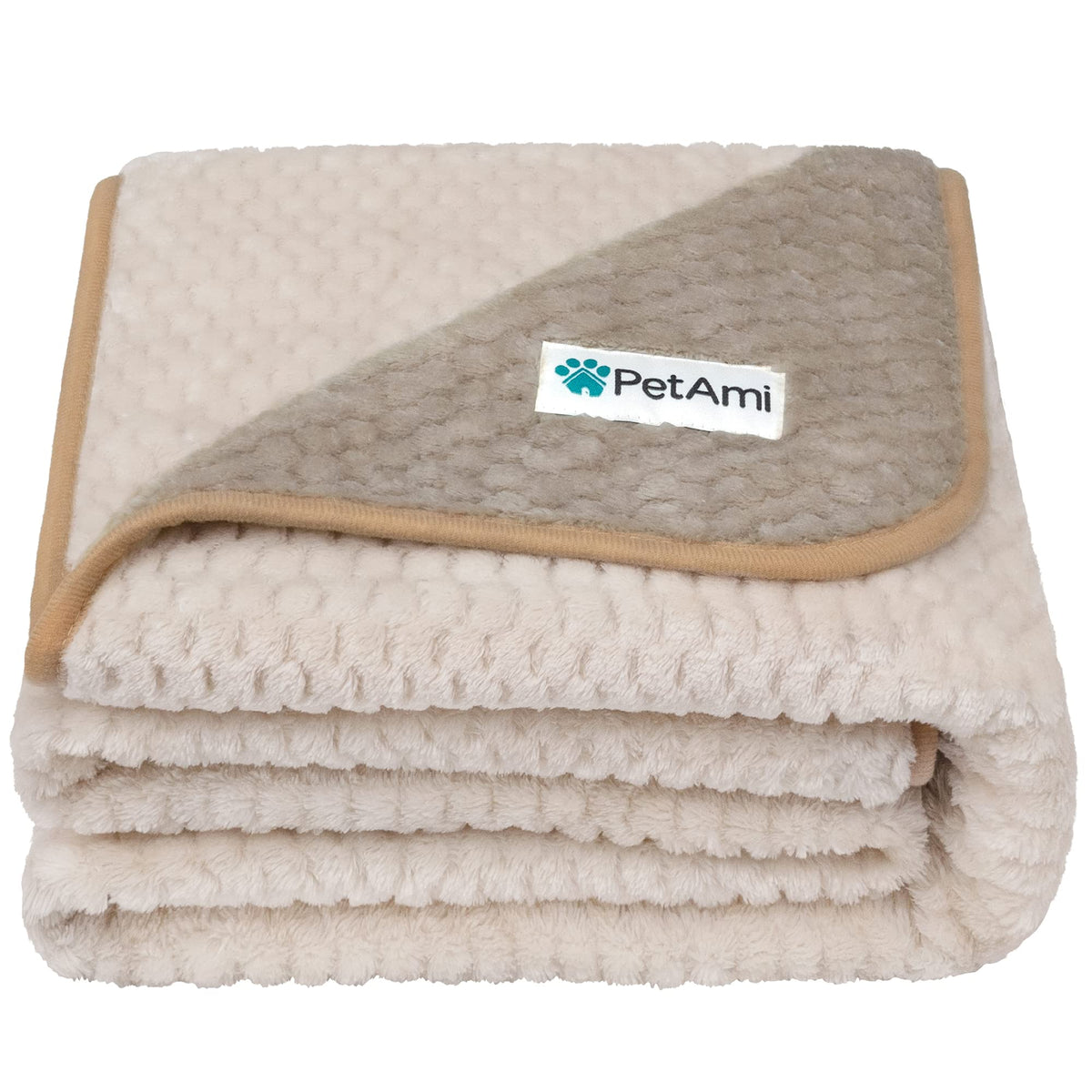 PetAmi Waterproof Dog Blanket, Leakproof Puppy Blanket, 29x40 Taupe Beige