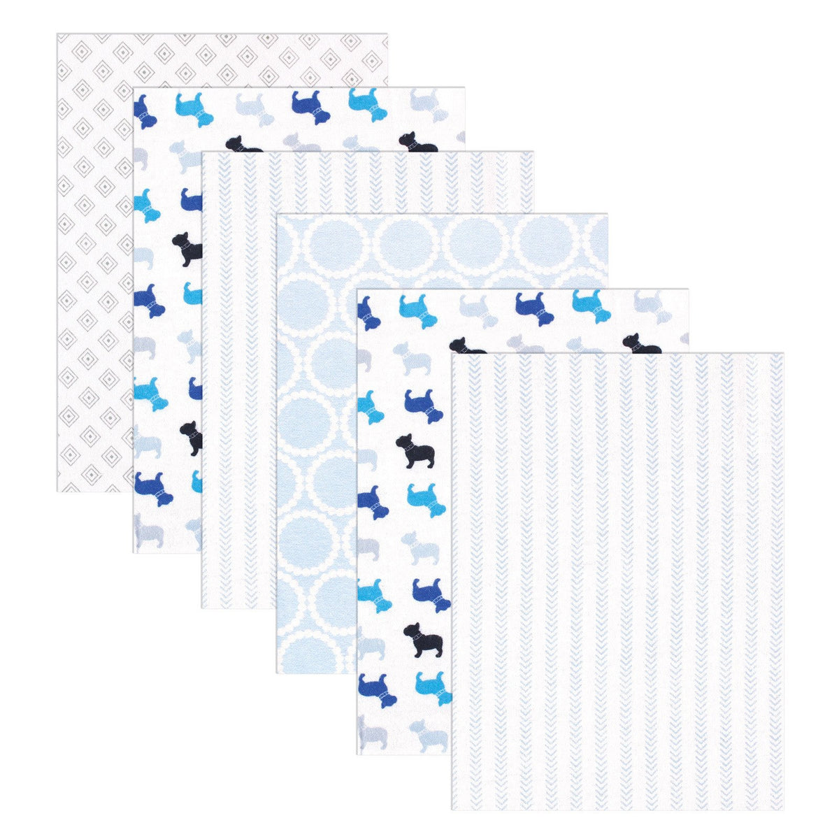 Luvable Friends Unisex Baby Cotton Flannel Receiving Blankets, Basic Elephant 7-Pack, One Size