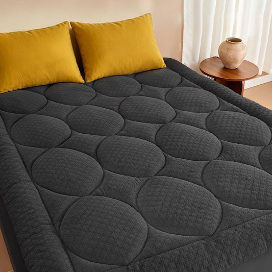 BEDLORE Queen Mattress Pad Cover, Cooling Bamboo Viscose Mattress Topper