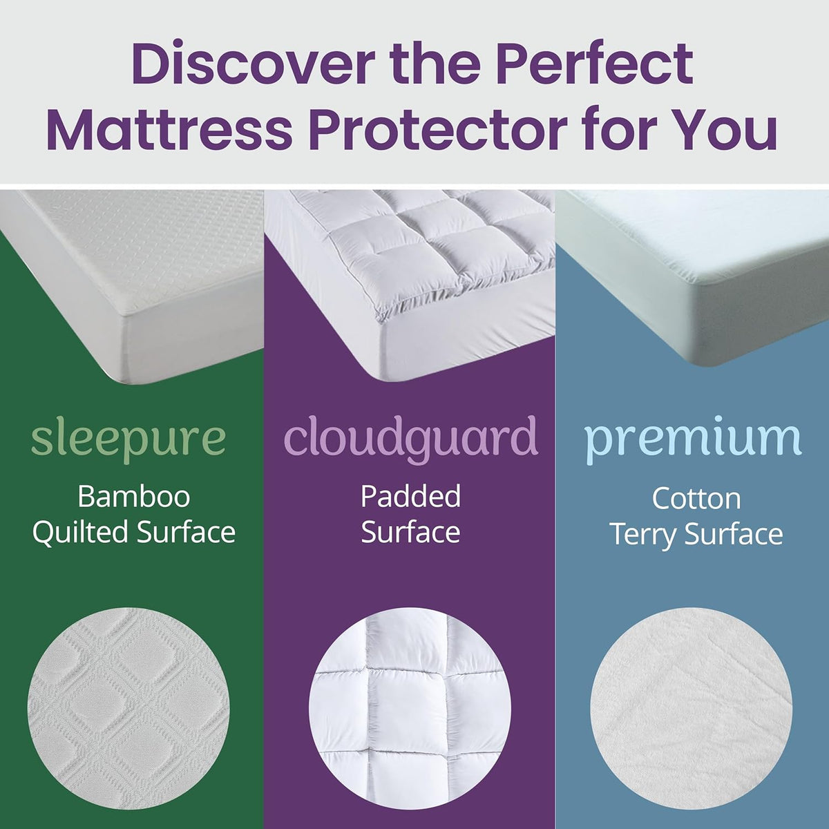 SafeRest CloudGuard - Full Size Hybrid Mattress Protector & Pad (Extra Padded) - Waterproof Quilted Pillow Top Mattress Cover - Thick, Plush & Fitted Mattress Topper for Bed