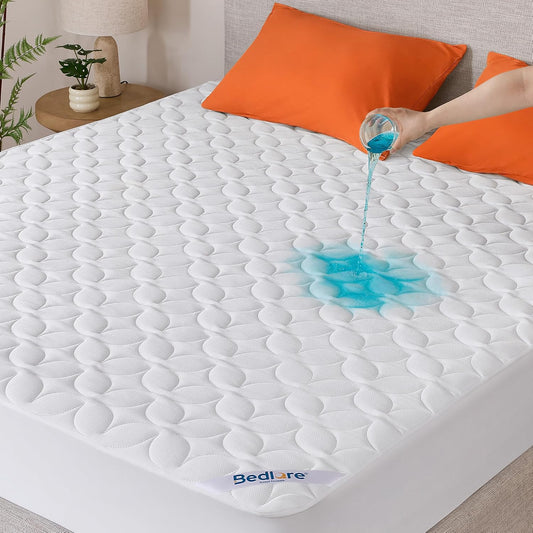 BEDLORE Queen Waterproof Mattress Protector, Soft & Breathable Mattress Pad